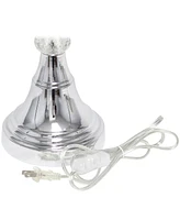 Lalia Home 31" Chrome Cascading Crystal Table Lamp
