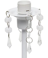 Creekwood Home 17.25" Contemporary Crystal Droplet Table Lamp