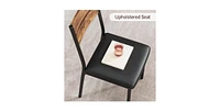 gaomon Dining Table for 2, Small Table and Chairs Set of 2, Square Dinette Set for 2, Dinner Table Set,Brown
