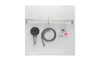 Slickblue Eco-Performance Handheld Shower: Matte Black Shower Head with 28-Inch Slide Bar and 59-Inch Hose