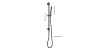 Slickblue Eco-Performance Handheld Shower: Matte Black Shower Head with 28-Inch Slide Bar and 59-Inch Hose