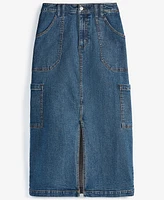 On 34th Women's Denim Relaxed-Fit Cargo Skirt, Exclusively at Macy's