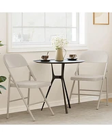 Folding Chairs Set of 2, Foldable Chairs with Metal Frame Hold Up to 350 Pounds
