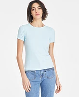 On 34th Women's Short-Sleeve Ribbed T-Shirt, Created for Macy's