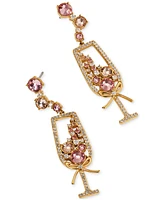 Ajoa by Nadri 18k Gold-Plated Mixed Stone Champagne Glass Drop Earrings