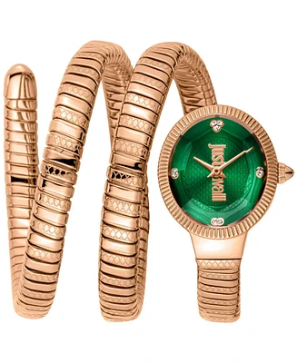 Just Cavalli Women's After Party Snake Green Dial Watch - JC1L269M0045