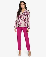 Calvin Klein Women's V-Neck Long-Sleeve Blouse