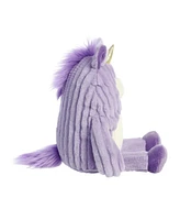 Aurora Medium Ava Unicorn Cuddle Cutie Textured Plush Toy Purple 12"