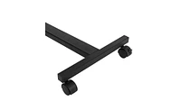 Slickblue Four-Wheel Multifunctional Black Computer Desk with Flat Surface and Lifting Mechanism for Versatile Use