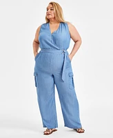 I.n.c. International Concepts Plus Utility Jumpsuit, Exclusively at Macy's