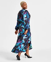 I.n.c. International Concepts Plus Ruffled Maxi Dress, Exclusively at Macy's