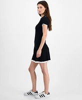 Freshman Juniors' Polo-Collar Pleat-Hem Dress