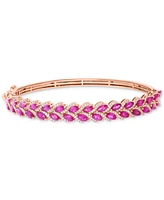 Effy Ruby (4-7/8 ct. t.w.) & Diamond (3/4 ct. t.w.) Bangle Bracelet in 14k Rose Gold