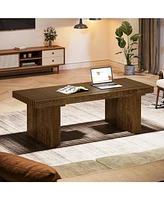 Tribesigns Rectangle Coffee Table: 47.24-Inch Wood Modern Coffee Table Cocktail Table for Living Room, Farmhouse Coffee Table Center Table Tea Table w