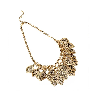 Sohi Women's Leaf Statement Necklace