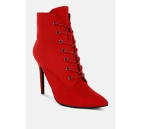 London Rag Agmati Lace Up Stiletto Boots