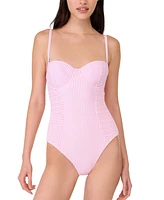 Kate Spade New York Women's Smocked One-Piece Swimsuit