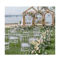 Streamdale Furniture Napoleon Transparent Bamboo Chair: Sophisticated Elegance for Weddings and Events