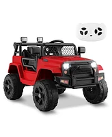 Hongge 12V Kids Ride On Truck with Remote Control and Headlights