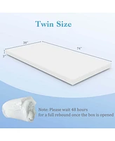 Costway 3" Gel-Infused Memory Foam Mattress Topper with Removable & Washable Cover