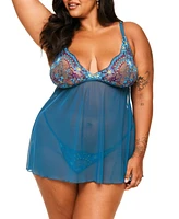 Adore Me Plus Anatta Babydoll & G-String Set Lingerie