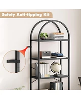 gaomon Arched Bookshelf, 5-Tier Open Bookshelf