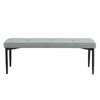 Tufted Extra-Long Entryway Bench, 51" Bedroom Benches Upholstered Dining Benches, Fabric End of Bed Bench for Bedroom Dining Room Living Room Ent