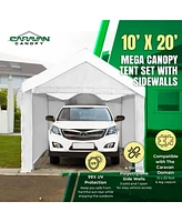 Caravan Canopy Domain 10' x 20' Straight Leg Canopy Tent Set, Sidewalls Only