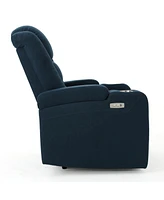 Streamdale Furniture 33" Wide Power Standard Recliner Chair With Arm Storage With Usb