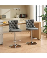 Streamdale Furniture Swivel Pu leather Barstools Adjusatble Seat Height from 25