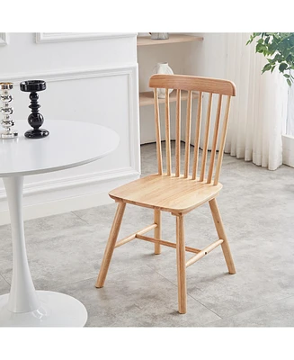 Streamdale Furniture 4pieces of dining chair, natural, rubber wood material, dining chair, solid wood chair, solid wood dining table chair, living roo