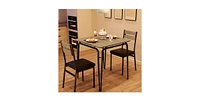 gaomon Dining Table for 2, Small Table and Chairs Set of 2, Square Dinette Set for 2, Dinner Table Set,Grey