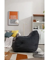 Slickblue Soft Velvet Fabric Bean Bag Chair Filled with Memory Foam for Ultimate Comfort and Support