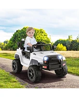Hongge 12V Kids Ride On Truck with Remote Control and Headlights