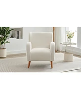 Mirod Modern Wing back Lounge Chair - Stylish Design, Soft Fabric, Solid Wood Legs, Easy Assembly, Durable Frame