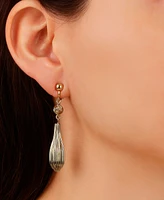 2028 Textured Elongated Clip Earrings