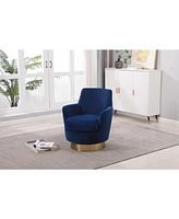 Streamdale Furniture Velvet Swivel Barrel Chair, Swivel Accent Chairs Armchair for Living Room, Reading Chairs for Bedroom Comfy, Round Barrel Chairs