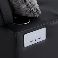 3 in 1 Sofa bed, Speaker chair, Reclining sleeper sofa bed,Futon with bluetooth speaker 2 Usb port, Phone holder accent chair