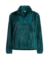 Lands' End Women's Half Zip Cozy High Pile Fleece Pullover