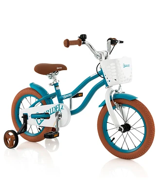 Sugift 12 Inch Kids Bike Adjustable with Removable Basket for 3-4 Years Old-12 inches