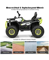 Hongge 12V Kids Electric 4-Wheeler Atv with 2 Speeds and Led Lights