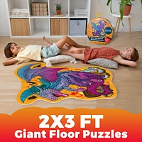 Quokka 2x3 Feet Giant Shaped Glitter Floor Puzzles for Kids Ages 3-5