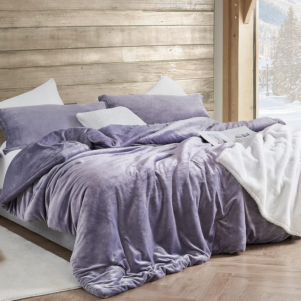 Coma Inducer Oversized Comforter Set - The Original Plush - Lavender Dusk , Queen