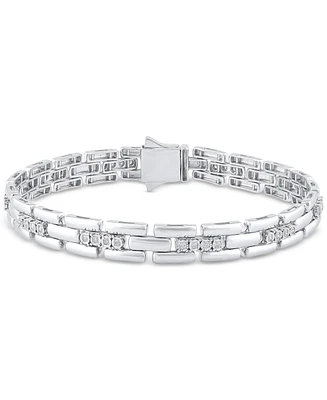 Macy's Men's Diamond Bracelet (1/2 ct. t.w.) in Sterling Silver