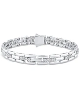 Macy's Men's Diamond Bracelet (1/2 ct. t.w.) in Sterling Silver