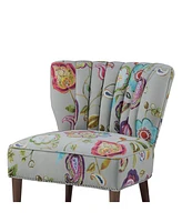 Lindley Floral Fabric Accent Chair