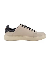 Karl Lagerfeld Paris Men's Tumbled Leather Embroidered Logo Sneaker