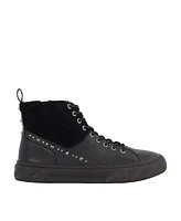 Karl Lagerfeld Paris Men's Studded High Top Fashion Sneaker