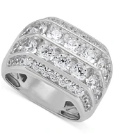 Grown With Love Men's Lab Grown Diamond Multirow Cluster Ring (5 ct. t.w.) in 10k White Gold