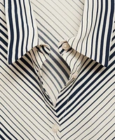 Mango Women's Flared Sleeves Striped Shirt